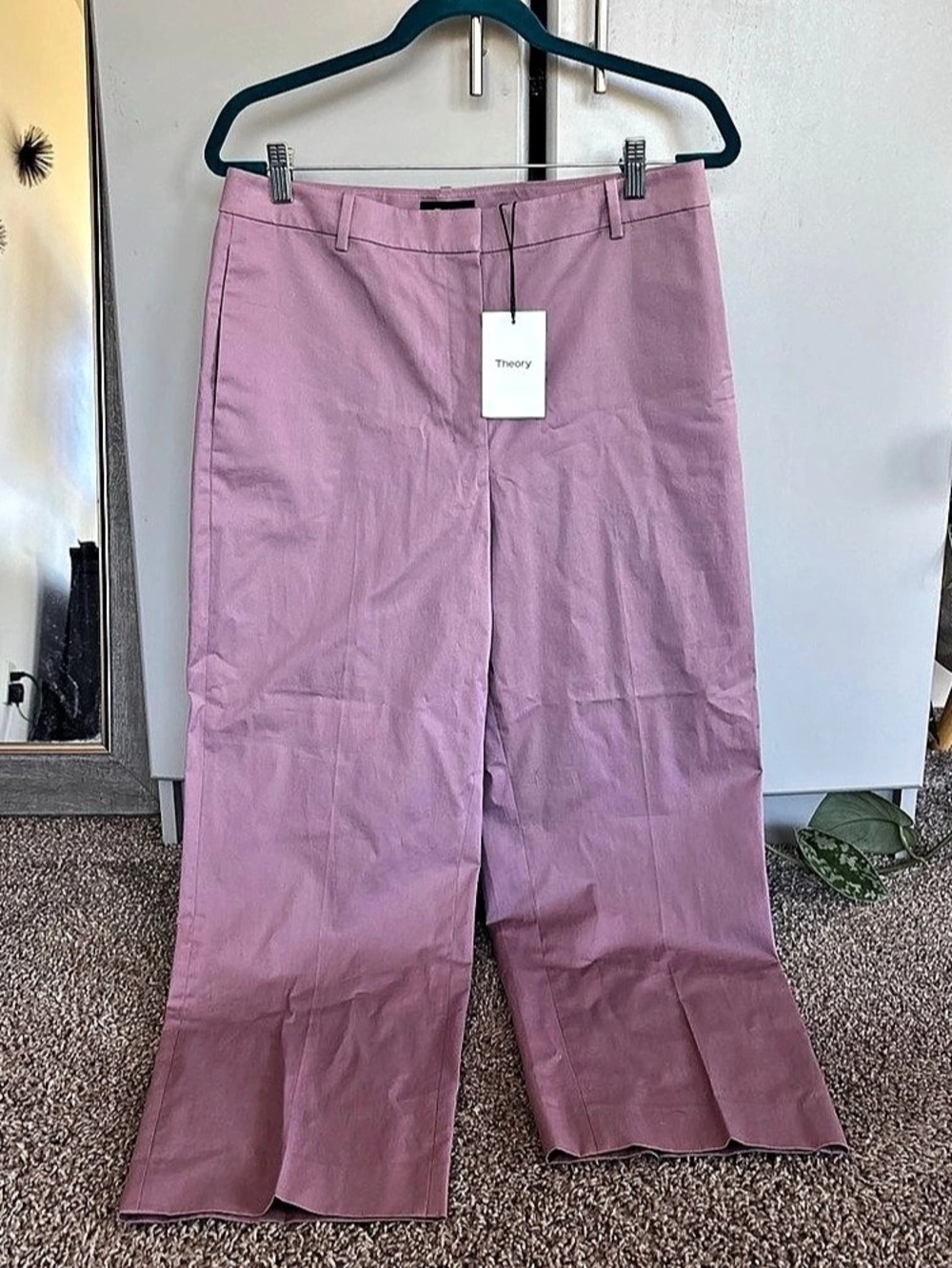 Theory HW Straight Pant in Chino St. Wash lilac Size 10